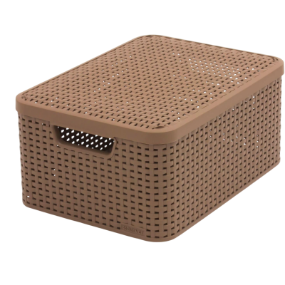 Panier polyvalent en rotin avec couvercle - Maya