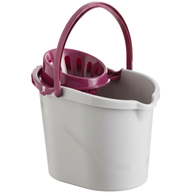 Seau avec essoreuse amovible Atomic 14L gris -  Maya