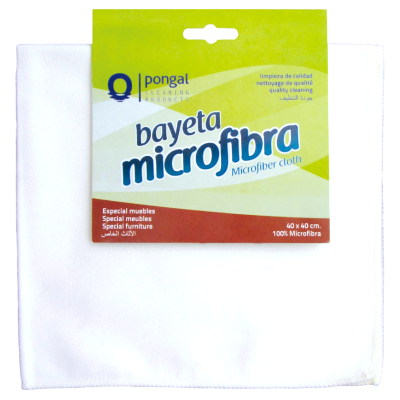 Lavette microfibre meuble 40x40  Blanc - Pongal