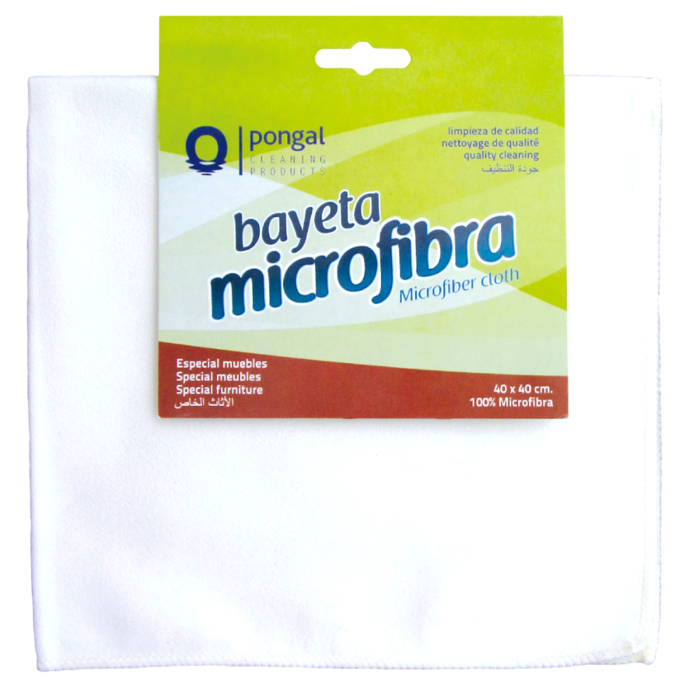 Lavette microfibre meuble 40x40  Blanc - Pongal