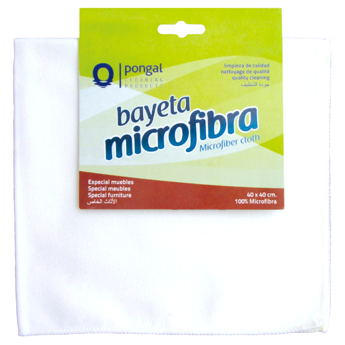 Lavette microfibre meuble 40x40  Blanc - Pongal