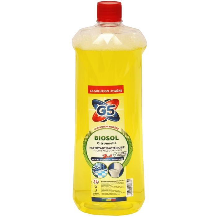 Biosol Nettoyant Bactéricide 1L Citronnelle - G5