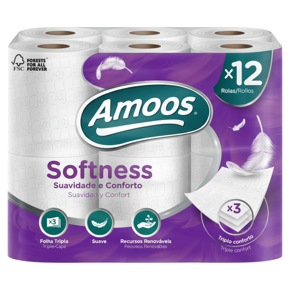 Papier toilette Softness - Amoos