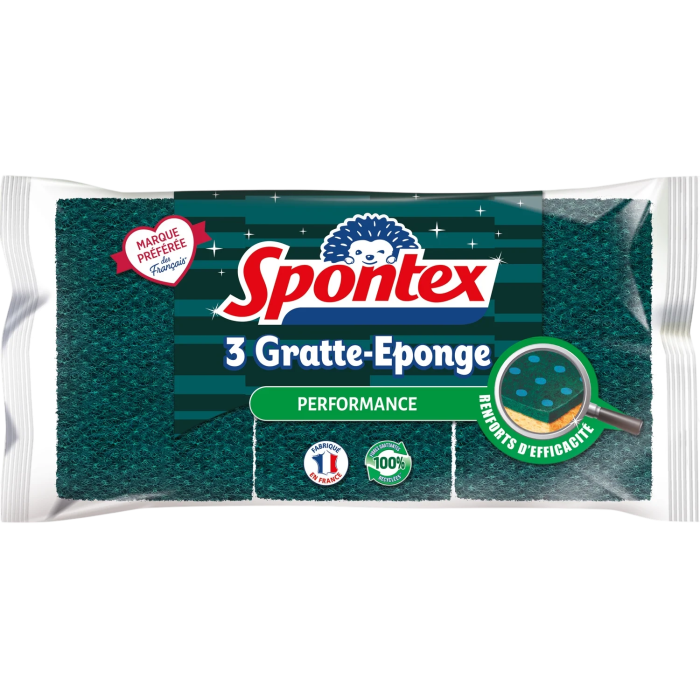 SPONTEX TAMPON A RECURER X3
